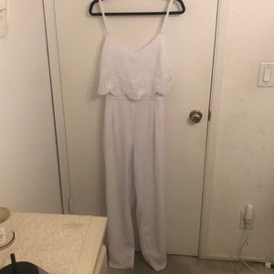White Bebe jumpsuit
